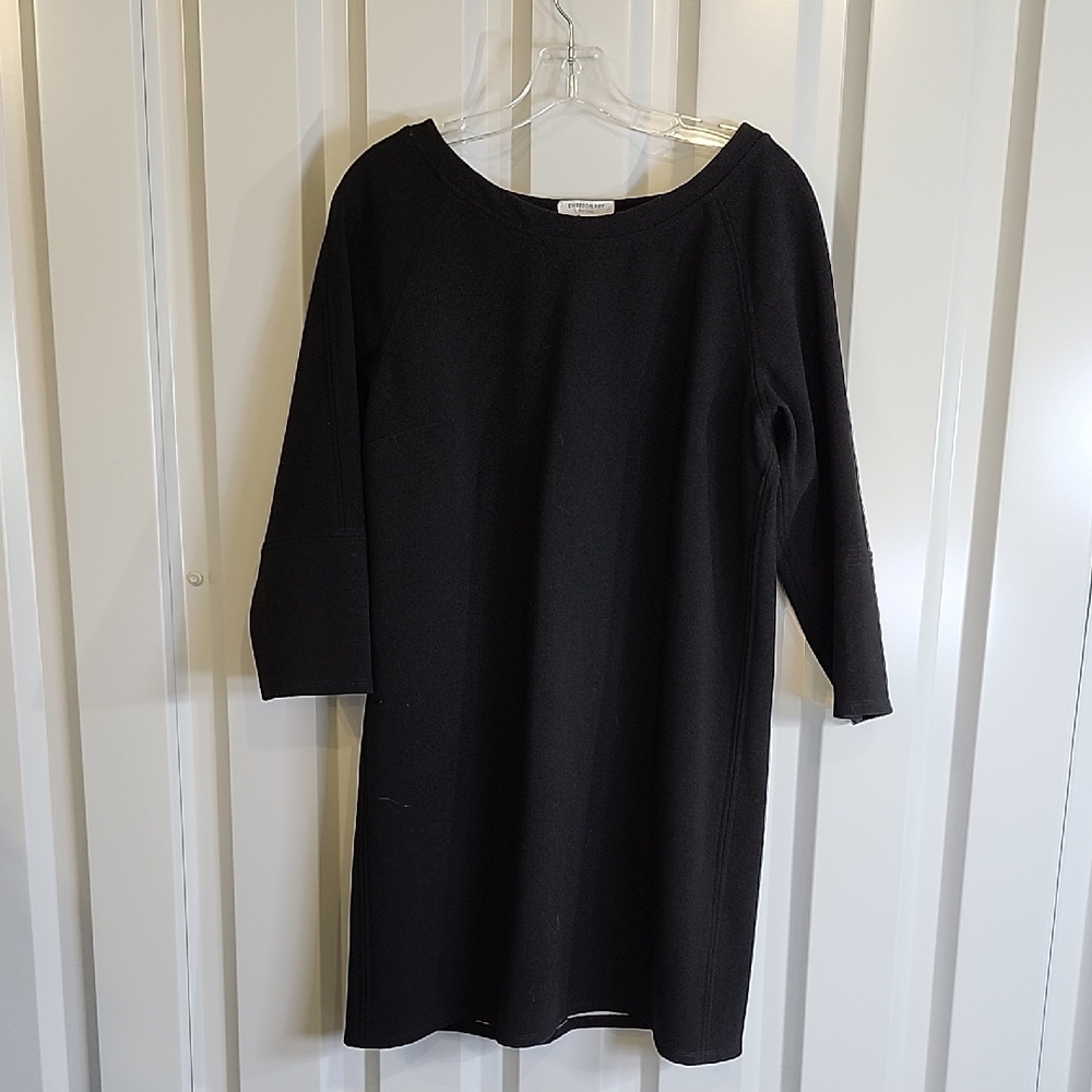 Emerson Fry Womens Classic Black 3/4 Sleeve Dress Heavy Ponte Knit Size Large